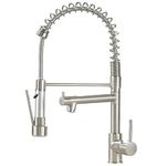 Kitchen Sink Faucet, AIMADI Kitchen Faucet Commercial Stainless Steel Kitchen Faucet with Pull Down Sprayer, Brushed Nickel