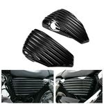 HDBUBALUS Motorcycle Battery Cover Guard Black Fit for Harley Sportster XL 04-13 Seventy Two Forty Eight 48 72 883 1200 1 Pair