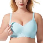 Avidlove Nursing Bras for Breastfeeding Seamless Ultra Comfort Maternity Bra Natural Shape Pregnancy Sleep Bralette(Light Blue,XL)