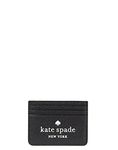 kate spade new york Small Slim Card Holder Case Wallet Black Silver Glitter