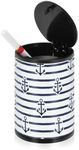 Navy Blue Striped Rope Anchor Ashtr