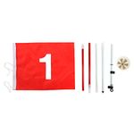 Golf Flagstick kit, Mini Numbered Flagsticks Portable Yard Putting Green Flag Golf Hole Cup And Flag Set Removable Flagpole Accessories 5-section Design with Connectors for Golfer Gifts Training