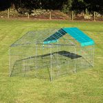 Cozy Pet Rabbit Run Playpen Rectangular with Pitched Roof 7 Ft 2 In Long x 3 Ft 4 In Wide x 3 Ft 3 In High (2.21m x 1.02m x 1.0m) with Protective Cover, Dog Puppy Cage Ferret Play Pen RR07.