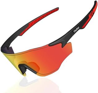 GlaRid Sports Sunglasses for Men Women - UV400 Protection Cycling Glasses Baseball Sunglasses for Running MTB Golf Softball
