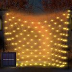 Solar Outdoor Mesh Lights Waterproof, Bush Christmas Net Lights with 8-Lighting Modes for Tree Garden Yard Christmas Wedding Party Decoration