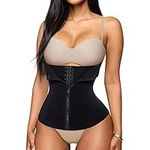 Gotoly Waist Trainer for Women Corset Tummy Control Cincher Shapewear Workout Trimmer Slimming Girdle Body Shaper (Black, Small)