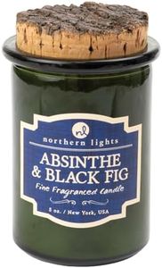 Northern Lights Candles 52603 Absinthe & Black Fig Fragranced Candle, 5 oz, Olive