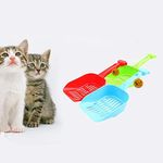 Sage Square Litter Scoop Cum Shovel with Long Handle and Cute Design Scooper for Cat/Dog/Puppy/Kitten (Color May Vary)