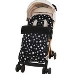 Baby Stars Print Footmuff Universal Baby Stroller Cosytoes Liner Soft Polar Fleece Buggy Padded Warm Thick Cotton Baby Sleeping Bag Newborn Windproof Blanket Swaddle Pram Wrap Quilt Infant Foot Muff