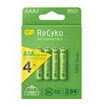 RECYKO GP AAA Rechargeable Battery - LR03 950mA (Blister Pack of 4) Ø10.5x44.5mm