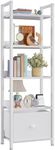 Furologee 5 Tier Bookshelf with Dra