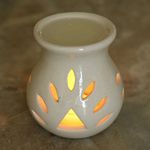 Pure Source India Ceramic Aroma Burner (Off-White), 3.5 x3.5 (PSIA97OFWT1TLTFBA)