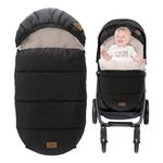 Toddler Universal Stroller Footmuff Sack, Detachable Winter Stroller Bag Multifunction Sleeping Bag Waterproof and Breathable Best Gift for Baby (Detachable Black)