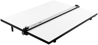Pacific Arc Table Top Drawing Board with Parallel Bar, White, 30 inches by 42 inches