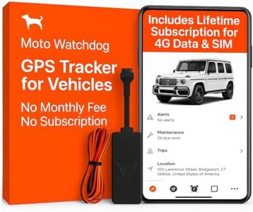 Wired GPS Tracker for Vehicles No Monthly Fee, No Subscription, 4G SIM and Data Included, Business Fleets, Quick Install, Speeding Alerts, Mileage Tracking, Trip History, USA Developed, Moto Watchdog