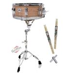 GRIFFIN Snare Drum Kit with Snare Stand, 2 Pairs of Maple Drum Sticks & Drum Key | Wood Shell Drum Set, Percussion Musical Instrument Practice Package | 8 Metal Tuning Lugs & Snare Strainer Throw Off