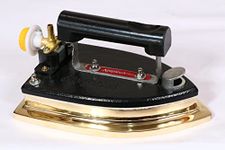 NewGold Tech (New Version 2021) LP Gas Iron with Brass Base, 7 Kg Weight (Black and Golden) Model 2021