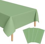Lianxuia 4 Pcs Sage Plastic Tablecl