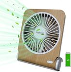 Digibond Small Fan with 3000mAh Rechargeable Battery 5in 225° Rotated for Office/Bedroom