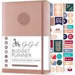 GoGirl Budget Planner – Monthly Financial Planner Organizer Budget Book. Expense Tracker Notebook Journal to Control Your Money. Undated – Start Any Time, 5.3" x 7.7", Lasts 1 Year – Rose Gold