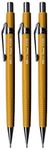 Pentel 0.9mm (P209) Yellow P200 Series Automatic Mechanical Draughting Pencil Refillable Lead Eraser P209-G (Pack Of 3)