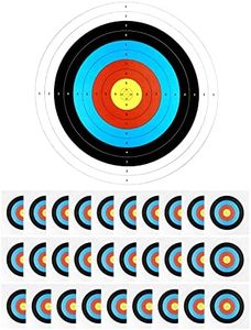 QWORK® 30 Hojas de Objetivos de Tiro con Arco, 40 cm x 40 cm, Caras de Papel, Accesorios de Tiro con Arco