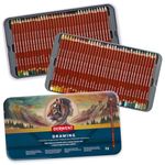 Derwent Drawing Pencils, Set of 72 in Tin, 5mm Round Core, Premium Core Strength, Creamy Texture, Ideal For Fine Art Drawing & Colouring, Professional Quality, 2306558