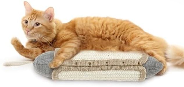 LYIYEYAN 2Pcs Cat Kicker Toy Funny Hanging Cat Scratcher Toy Soft Sisal Cat Toy Bite Resistant Cat Teething Chew Toy Sound Cat Toy Interactive Cat Toys for Indoor Cats