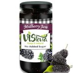Vistevia Sugar Free Mulberry Jam, Diabetic and Keto Friendly - Sweetened Naturally With Stevia - Delicious To Taste, Pack of 1 (400G)