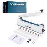 LinsnField Sealer Pro - 20 inch Impulse Heat Sealer - 5mm Sealing Width Manual Heat Sealer Machine for All Bags - Most Heavy Duty for Strong, Secure Sealing for Long Term Food Storage (White)