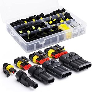 AutoEC 352PCS 26 Kits Electrical Connectors, Waterproof Automotive Motorcycle Electrical Wire Connector Terminals, 1 2 3 4 Pin Truck Harness Plug Car Spark Plug Connector for Car, Truck
