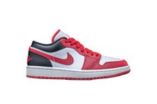 Nike Women's Air Jordan 1 Low UNC Basketball Shoe, White/Gym Red-black-sail, 9