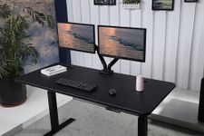 ApexDesk K Series 60" Electric Adjustable Standing Computer Desk for Home and Office Width and Height Adjustable, Black