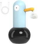 Seawah Automatic Foaming soap Dispenser,Cute Duck Rechargeable Touchless Hand soap Dispenser for Bathroom Kitchen,Touch Free Foam Soap Dispenser,Blue（400ml）