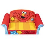 Marshmallow Furniture, Children's 2-in-1 Flip Open Foam Sofa, Sesame Street’S Elmo, by Spin Master