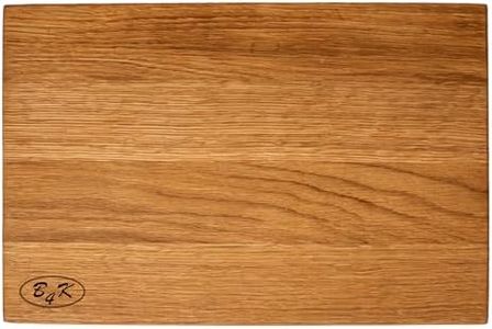 B4K® Tabla de cortar de madera de roble | Superficie antibacteriana | aceitada | utilizable por ambos lados | Tabla de trinchar | Tabla de cocina | Tabla de cortar