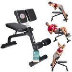 Lifepro Foldable Roman Chair Hyperextension Bench – Multi-Purpose Back & Glute Extension Bench for Home Gym – Adjustable Ab Workout & Exercise Equipment for Core Strength, Fitness & Glute Exercises (Standard)