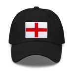 FifthRiver UK England Baseball Cap for Men Women, Embroidered England Flag, Adjustable Breathable Dad Hat (UK, Alpha, One Size, Black Cap)