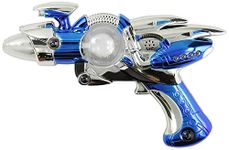 Super Spinning Laser Space Gun With LED Light & Sound ( Colors may vary )