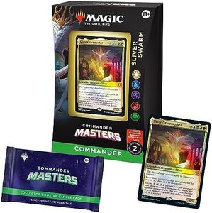 Magic: The Gathering Commander Masters Commander Deck - Sliver Swarm (100-Card Deck, 2-Card Collector Booster Sample Pack + Accessories)