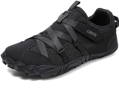UBFEN Kids Barefoot Shoes Zero Drop Minimalist Sneakers for Boys Girls Toddler Lightweight Comfortable Running Hiking School Tennis Shoes Black 11 Little Kid