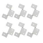 Tsnamay 6Pcs 3.5Inch Flag Three Leaf Satin Hinge Bi-Fold & Shutter Cabinet Furniture Hardware,White