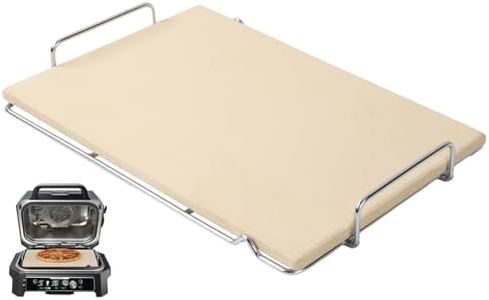 OG900 Pizza Stone with Rack for Ninja Woodfire OG800/OG900 Series XL Grill Accessories, Rectangle Baking Stone for Ninja OG850 OG951 OG952 Pro Connect XL Grills, Pizza Accessories for Pizza Oven