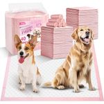 Joyeux Extra Large Puppy Pads, Super Absorbent, Ultra Leak-Proof, Quick Dry - 31.5" x 35.4" Pee Pads for Dogs - Dog Pads for Potty Training, 40 Count, Unscented, Pink, XXL