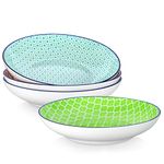 vancasso Macaron Pasta Bowl Set of 4, Porcelain Salad Bowl, 34 Ounce Soup Bowl and Large Serving Bowl, Japanese Style (8.9in Diameter x 1.75in High)
