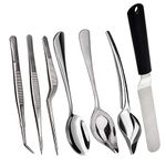 Tangoowal Culinary Specialty Tools,Professional Chef Plating Kit, 7 Piece, Stainless Steel