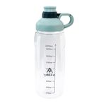 Attro Hydra Gym 2000ml Water Bottle with Easy to Carry Grip Handle & ML Mention for Daily Water Intake BPA Free Leak-Proof - Light Blue