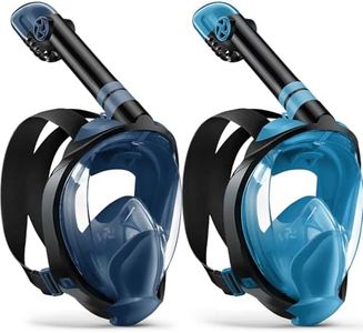 Zenoplige Full Face Snorkel Mask Adults,Dry-Top Snorkeling Gear with Camera Mount,Foldable 180-Degree Panoramic Scuba Mask for Snorkeling Diving Swimming Travel,Snorkel Mask Anti-Fog & Anti-Leak