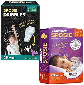 Sposie Diaper Booster Pads 2T-5T & Dribbles - Baby Diaper Pads Inserts & Potty Training Underwear Liners, Bedwetting Underwear for Kids, Pull Up Diapers