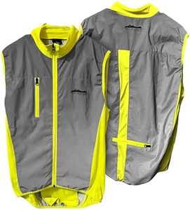 Tailgator Vis-Vest Reflective Safety Vest for Running & Cycling — High-Visibility Hi-Vis Vest for Men & Women, Neon Green Retro-Reflective Glass Beads, Breathable, YKK Zippers – 2X-Large